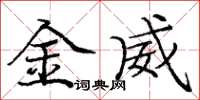 庞中华金威楷书怎么写