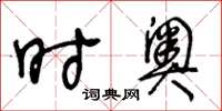 王冬龄时奥草书怎么写
