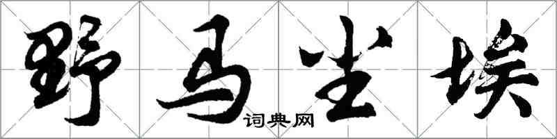 胡问遂野马尘埃行书怎么写