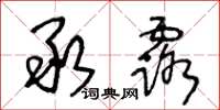 王冬龄承露草书怎么写