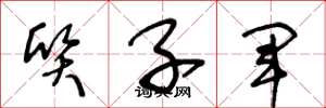 王冬龄质子军草书怎么写