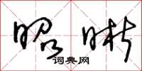 王冬龄昭晰草书怎么写