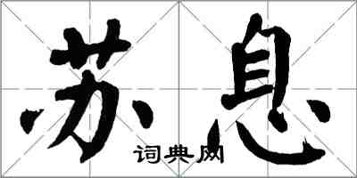 翁闿运苏息楷书怎么写