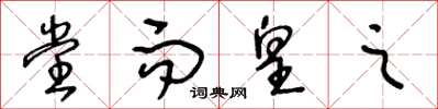 王冬龄堂而皇之草书怎么写