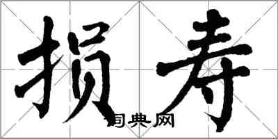 翁闿运损寿楷书怎么写