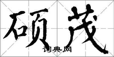 翁闿运硕茂楷书怎么写