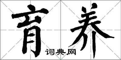 翁闿运育养楷书怎么写
