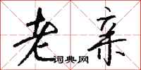 钱沛云老亲行书怎么写