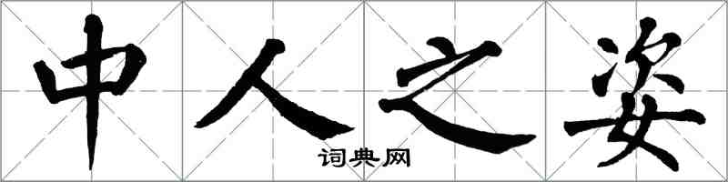 翁闿运中人之姿楷书怎么写