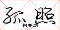 庞中华孤照行书怎么写