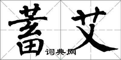 翁闿运蓄艾楷书怎么写