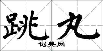 翁闿运跳丸楷书怎么写