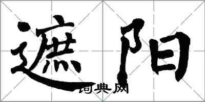 翁闿运遮阳楷书怎么写