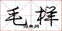 庞中华毛样行书怎么写