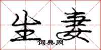 庞中华生妻行书怎么写