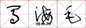 王冬龄马海毛草书怎么写