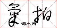 王冬龄气拍草书怎么写