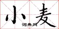 丁谦小麦楷书怎么写