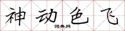 袁强神动色飞楷书怎么写