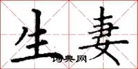 丁谦生妻楷书怎么写