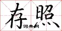 丁谦存照楷书怎么写