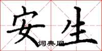 丁谦安生楷书怎么写