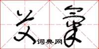 王冬龄艾气草书怎么写