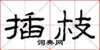 曾庆福插枝隶书怎么写