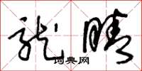 王冬龄龙睛草书怎么写
