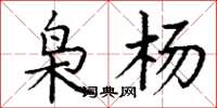 丁谦枭杨楷书怎么写