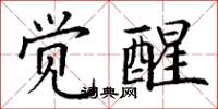 丁谦觉醒楷书怎么写