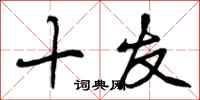 曾庆福十友行书怎么写
