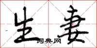 曾庆福生妻行书怎么写