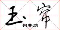 曾庆福玉帘行书怎么写