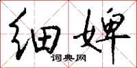 钱沛云细婢行书怎么写