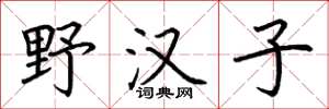 荆霄鹏野汉子楷书怎么写