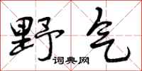 曾庆福野气行书怎么写