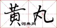 曾庆福黄丸行书怎么写