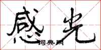 曾庆福感光行书怎么写