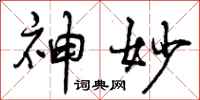 曾庆福神妙行书怎么写