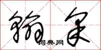 王冬龄翰采草书怎么写