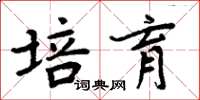 周炳元培育楷书怎么写
