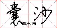 王冬龄囊沙草书怎么写