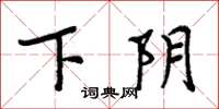 周炳元下阴楷书怎么写