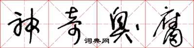 王冬龄神奇臭腐草书怎么写