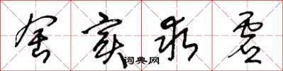 王冬龄舍实求虚草书怎么写