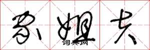 王冬龄家姐夫草书怎么写