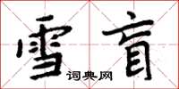 周炳元雪盲楷书怎么写