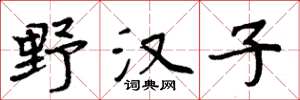 周炳元野汉子楷书怎么写