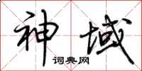 荆霄鹏神域行书怎么写